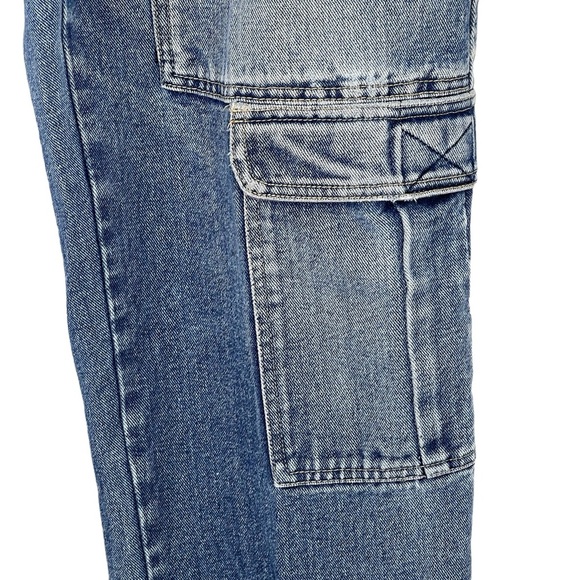 1980s Vintage Rigoletto Cargo Jeans Womens 30 High Rise Straight Utility Ankle - Picture 5 of 10